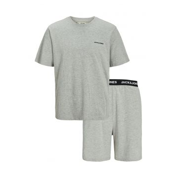 Pijama de bumbac cu pantaloni scurti