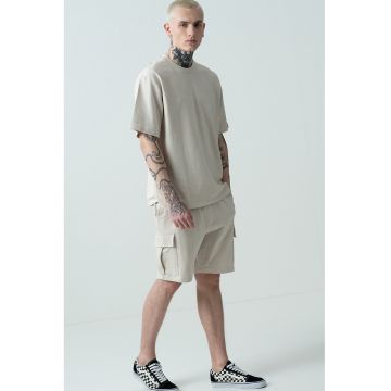 Set de pantaloni scurti si tricou din bumbac - 2 piese