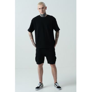Set de pantaloni scurti si tricou din bumbac - 2 piese