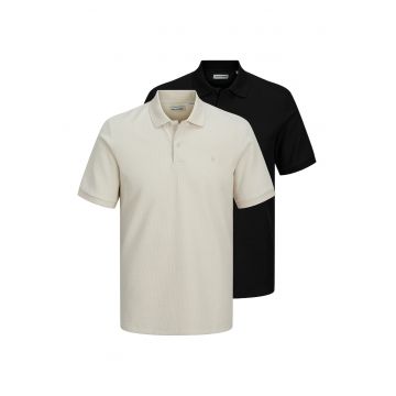 Set de tricouri polo uni - 2 piese