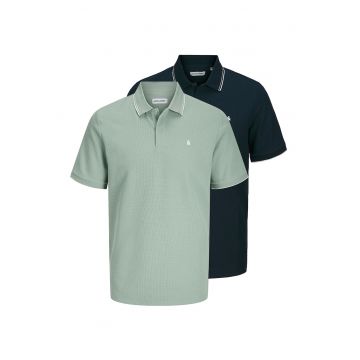 Set de tricouri polo uni - 2 piese