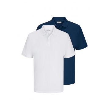 Set de tricouri polo uni - 2 piese
