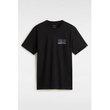 Tricou cu decolteu la baza gatului si imprimeu