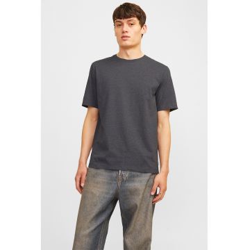 Tricou din amestec de bumbac cu decolteu la baza gatului
