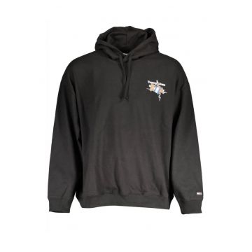 Hanorac barbati - cu imprimeu cu logo si detaliu pe maneca - Regular fit -
