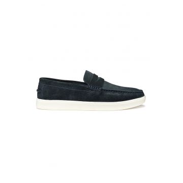 Pantofi loafer de piele intoarsa