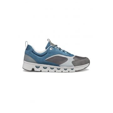 Pantofi sport de piele cu garnituri textile si de piele intoarsa