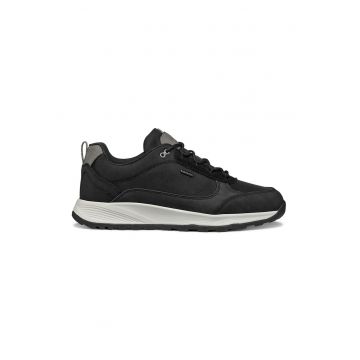 Pantofi sport de piele ecologica cu garnituri de piele intoarsa si material textil