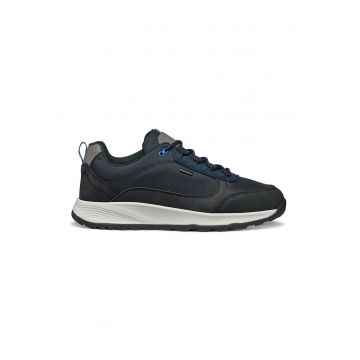 Pantofi sport de piele ecologica cu garnituri de piele intoarsa si material textil