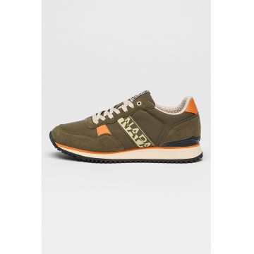 Pantofi sport de piele ecologica cu logo