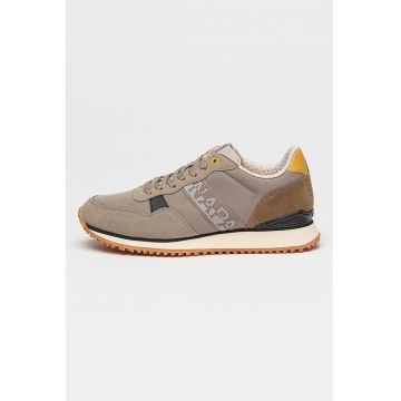 Pantofi sport de piele ecologica cu logo