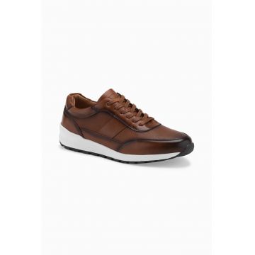 Pantofi sport de piele ecologica cu varf patrat