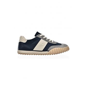 Pantofi sport de piele ecologica si material textil