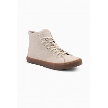 Pantofi sport de piele intoarsa cu varf rotund