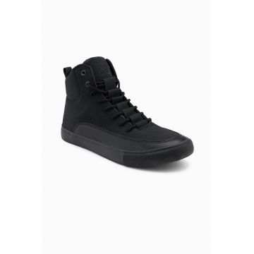Pantofi sport din material textil cu insertii de piele ecologica