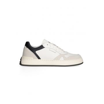 Pantofi sport din piele cu detalii contrastante