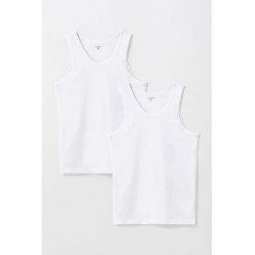 Set de top-uri cu decolteu rotund - 2 piese