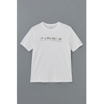 Tricou de bumbac cu imprimeu text