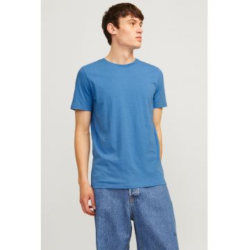 Tricou din amestec de bumbac cu decolteu la baza gatului
