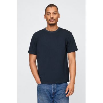 Tricou din bumbac cu decolteu la baza gatului