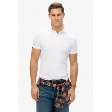 Tricou regular fit cu guler polo