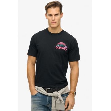 Tricou regular fit cu imprimeu pe partea din spate