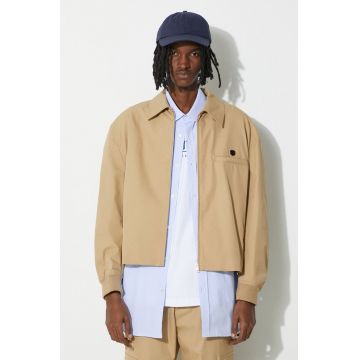AMBUSH geaca Sponge Mix Jacket barbati, culoarea bej, de tranzitie, BMEM001S24FAB