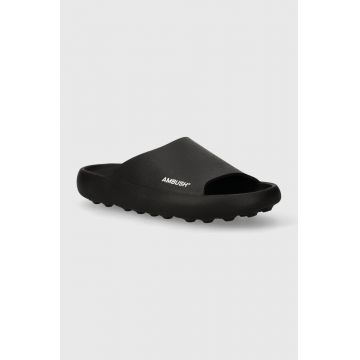 AMBUSH papuci Sliders barbati, culoarea negru, BMIC005S24MAT