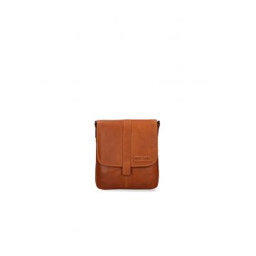 Geanta crossbody cu bareta cu logo in relief