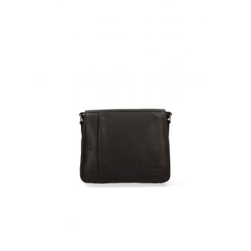 Geanta crossbody de piele cu bareta cu logo