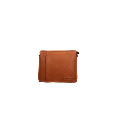 Geanta crossbody de piele cu bareta cu logo
