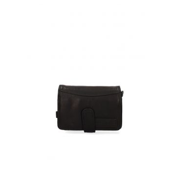 Geanta crossbody de piele cu buzunare multiple