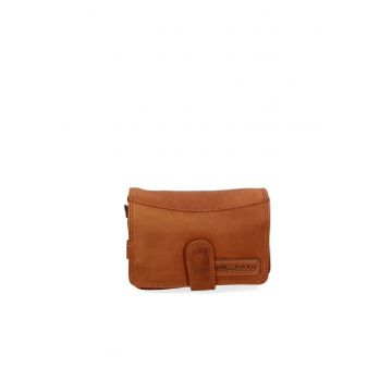 Geanta crossbody de piele cu buzunare multiple