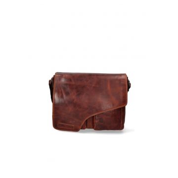 Geanta crossbody de piele cu clapa