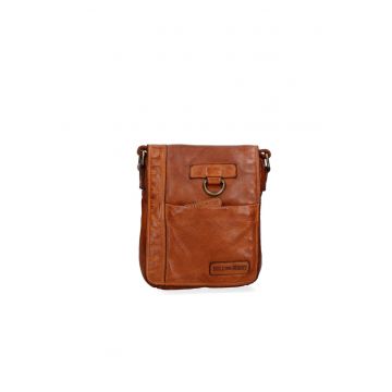 Geanta crossbody de piele cu clapa
