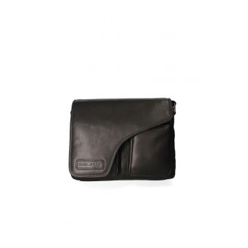 Geanta crossbody de piele cu clapa