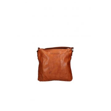 Geanta crossbody de piele cu fermoar