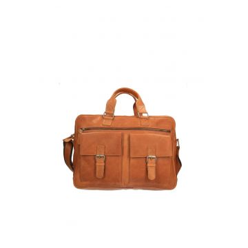 Geanta messenger de piele cu bareta ajustabila 212431
