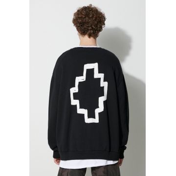 Marcelo Burlon hanorac de bumbac Tempera bărbați, culoarea negru, cu imprimeu