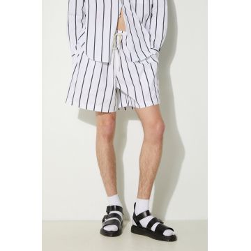 MKI MIYUKI ZOKU pantaloni scurti din bumbac Striped Shorts culoarea negru, STRIPED.SHORTS