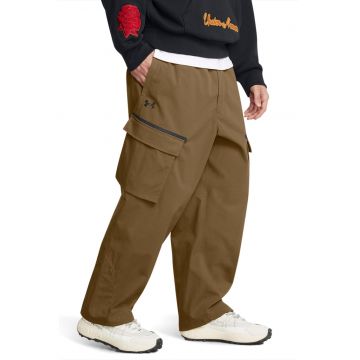 Pantaloni cargo cu model uni - Maro deschis