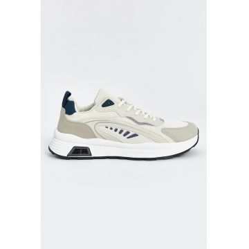 Pantofi sport cu insertii de piele ecologica