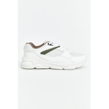 Pantofi sport de piele ecologica si material textil