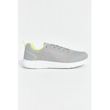 Pantofi sport din material textil cu insertii de piele ecologica