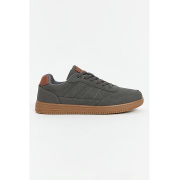 Pantofi sport din piele ecologica cu model uni