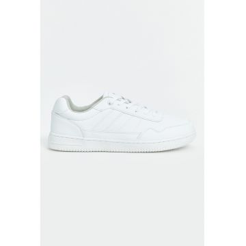 Pantofi sport din piele ecologica cu model uni