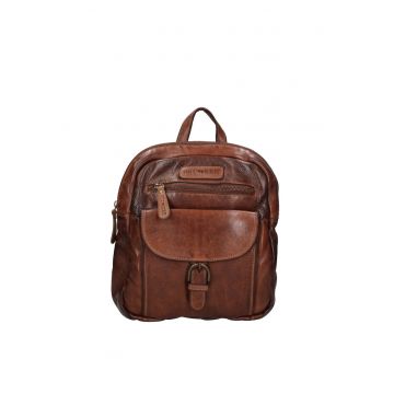 Rucsac de piele cu buzunare exterioare Rucsac de piele cu buzunare exterioare