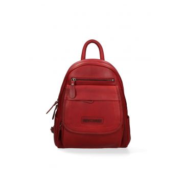 Rucsac de piele cu buzunare multiple