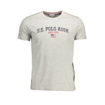 Tricou barbati cu imprimeu cu logo 61504 188 gri