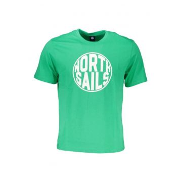 Tricou barbati - cu imprimeu cu logo - Regular fit - Verde deschis